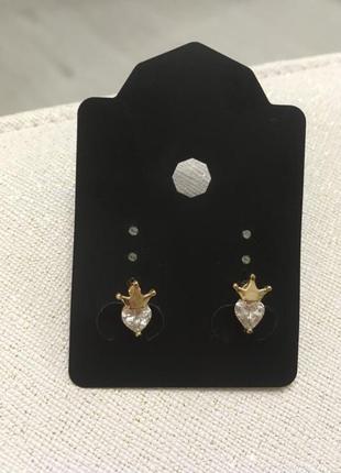Сережки гвоздики позолота