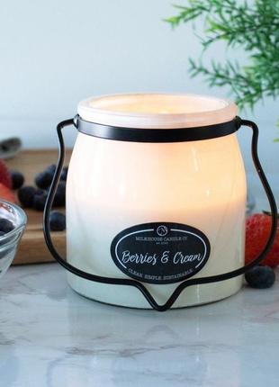 Большая свеча свечка веrries & cream milkhouse candle co4 фото