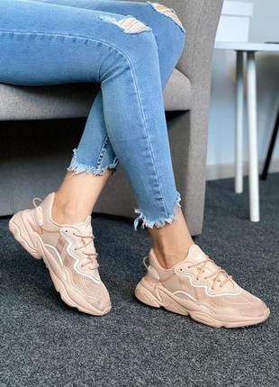 Жіночі кросівки  adidas ozweego adiprene peach женские кроссовки адидас