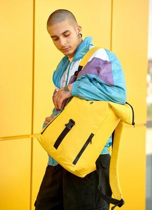 Чоловічий рюкзак sambag rolltop one - жовтий6 фото