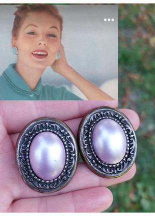 Винтажные крупные клипсы 80-х годов