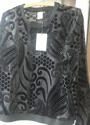 Нова блуза панбархат чорна only studio