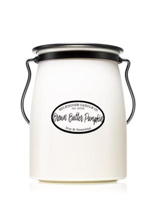 Большая свеча свечка свечи milkhouse candle co сreamery brown butter pumpkin1 фото