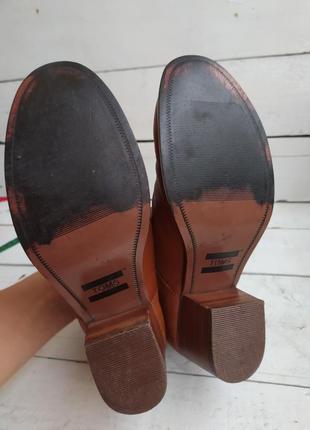 Кожаные ботинки на каблуке ботильоны туфли toms 38p6 фото