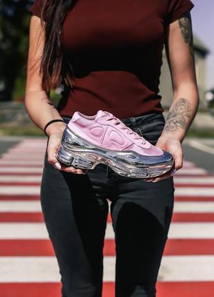 Жіночі кросівки  adidas raf simons ozweego pink silver женские кроссовки адидас6 фото
