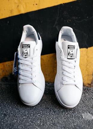 Жіночі кросівки  adidas stan smith white black женские кроссовки адидас