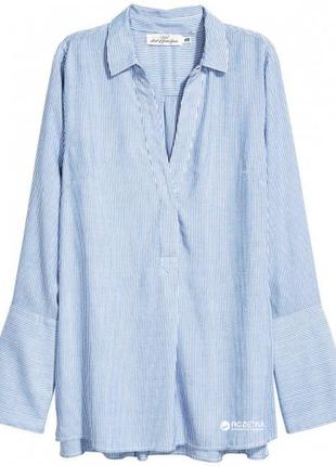 Блуза h&m розмір 36 блакитна в смужку2 фото