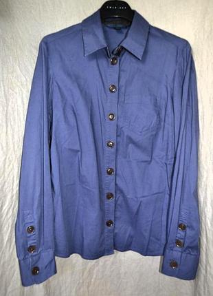 Стильна сорочка с коричневими гудзиками як нова