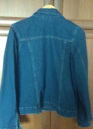Синя джинсова куртка/розмір l/xl.2 фото