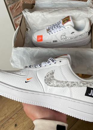 Женские кроссовки nike air force 1 low “just do it” white 36-37-38-39-409 фото