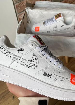 Женские кроссовки nike air force 1 low “just do it” white 36-37-38-39-40