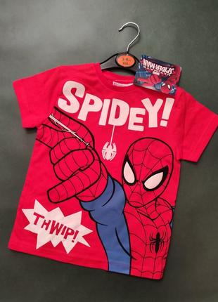 Футболка спайдермен людина павук дісней. р.2,3,4,6,7,8
