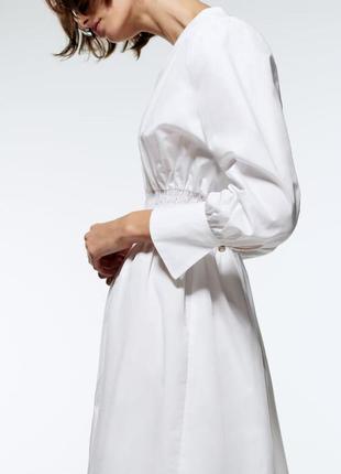 Поплінова сукня-сорочка zara8 фото