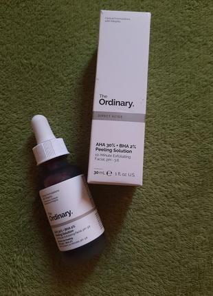 The ordinary - aha 30% + bha 2% peeling solution - кислотний пілінг для обличчя - 30 ml