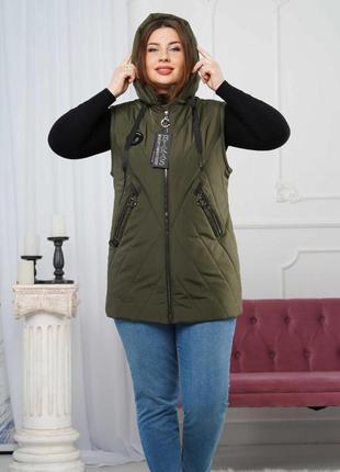Качественная фабричная женская демисезонная куртка, батальные размеры. бесплатная доставка!4 фото
