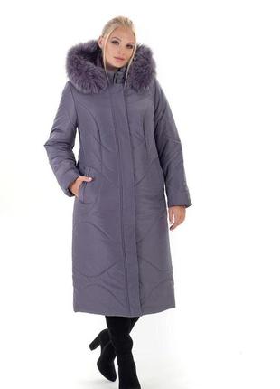 Зимовий якісне пальто з натуральним хутром, різні кольори7 фото