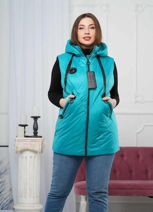 Фирменная женская демисезонная куртка, батальные размеры. бесплатная доставка!7 фото