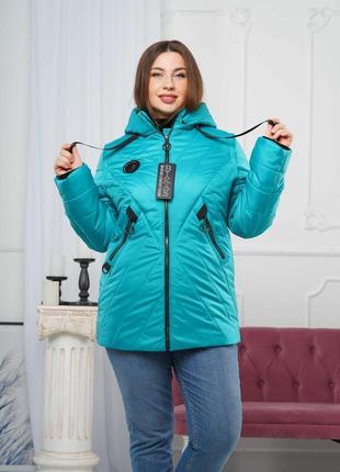 Фирменная женская демисезонная куртка, батальные размеры. бесплатная доставка!3 фото