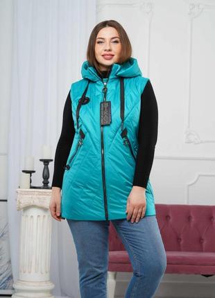 Фирменная женская демисезонная куртка, батальные размеры. бесплатная доставка!5 фото