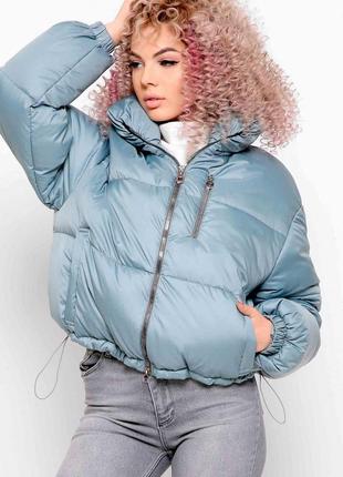 Модная демисезонная женская куртка свободного кроя5 фото