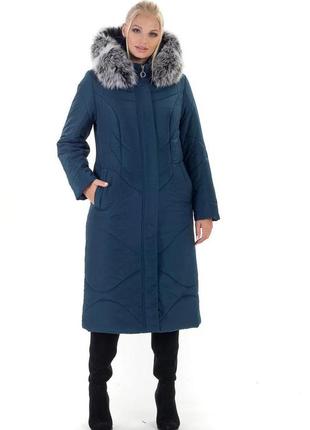 Зимний теплый длинный пуховик с мехом большие размеры, разные цвета4 фото