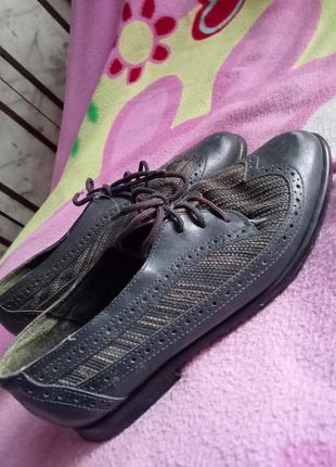 Туфли ботинки броги оксфорды кожа1 фото