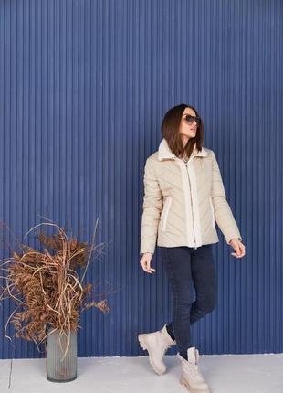 Демісезонна якісна жіноча коротка куртка весна-осінь1 фото