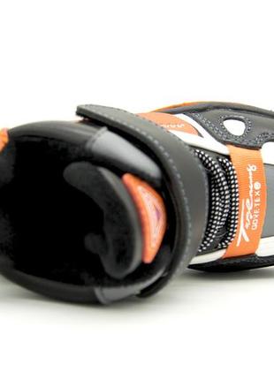 Демисезонные ботинки для мальчика mlv черный с оранжевым (2021-33 black-or 27 (17,5 см))6 фото