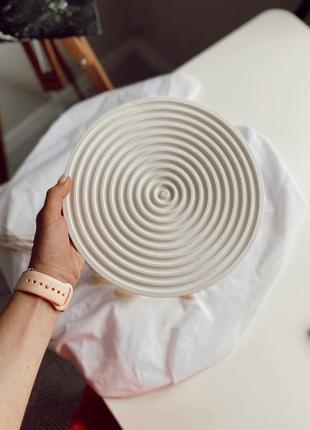 Декоративний текстурний піднос з органічного гіпсу 25 см