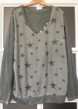 Трендовый свитшот блуза « звезды»1 фото