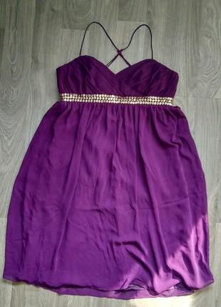 Чудова фіолетова шифонова сукня / чудесное фиолетовое шифоновое платье dorothy perkins
