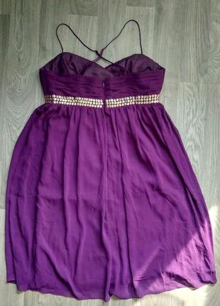 Чудова фіолетова шифонова сукня / чудесное фиолетовое шифоновое платье dorothy perkins3 фото