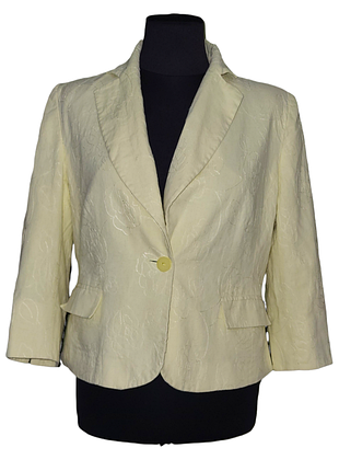 Льняний жакет лимонного кольору