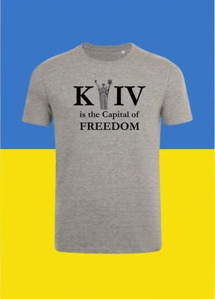 Футболка youstyle kyiv is the capital of freedom 0988_g xxxl gray