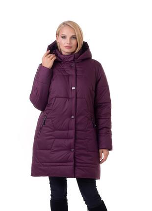 Зимняя удобная женская теплая куртка больших размеров4 фото