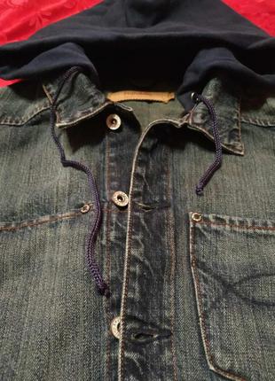 Куртка джинсова джинсовка с капюшоном10 фото