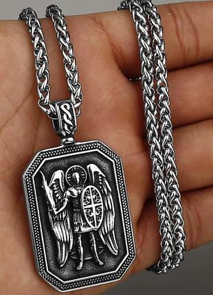 Мужской кулон амулет с цепочкой подвеска оберег