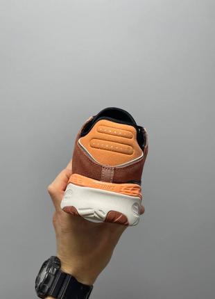 Классные мужские кроссовки adidas niteball leather bordo orange бордовые с оранжевым7 фото