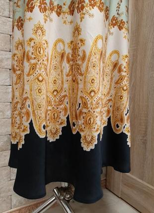 Очень красивая сатиновая юбка  трапеция5 фото