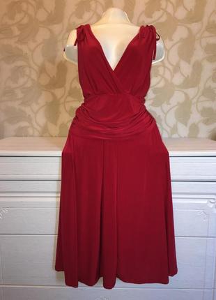 Элегантное красное платье миди secret3 фото