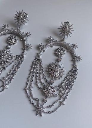 Шикарные серебряные серьги ko jewelry