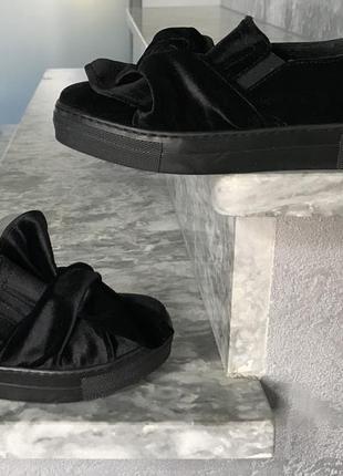 Andrea morelli чорні туфлі сліпони слиперы з бантами р 35 - 35.52 фото