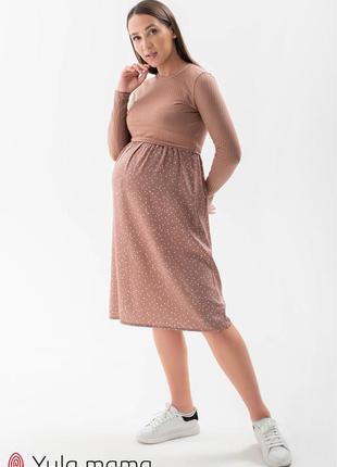 Платье для беременных и кормящих paula dr-32.011 капучино