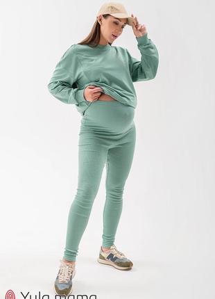 Шуруповерти з високим поясом на животик для вагітних betty sp-32.012 полинові1 фото