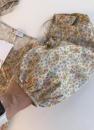 Zara 💛сукня платье з об’ємними рукавами бафи3 фото