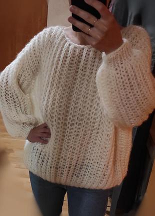 Свитер оверсайз из мохера/ангоры