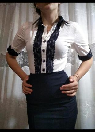 Сарафан школьный юбка+блузка1 фото