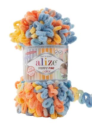 Пряжа alize puffy fine 833 color 6314
