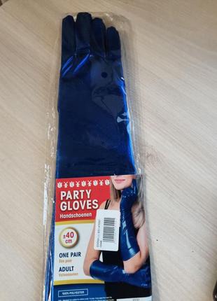 Нові рукавички карнавальні довжиною ліктя +-40