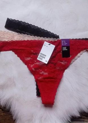 Шикарные кружевные трусики от h&m, pp xl.